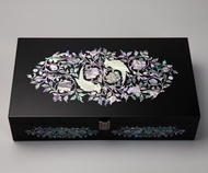 螺鈿鑲嵌高級太陽眼鏡收納架 墨鏡收納 木製首飾盒 鸚鵡紋