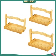 [HellerySG] Serving Tray Wooden Food Storage Basket for Counter Kitchen Breakfast in Bed