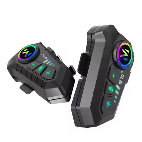 Y10 2X Bluetooth Motorcycle Helmet Intercom 300M Wireless Intercomunicador 2000Mah Moto Walkie Talki