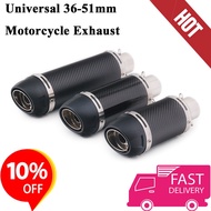 Inlet 51mm Motorcycle Leovince Exhaust Carbon Fiber Scooter Muffler DB Killer Silencer For NVX 155 P
