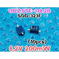 10pcs Diode zener UDZSTE-178.2B SMD 8.2v 200mW 8.2v SOD-323F Zener Diode mark J2