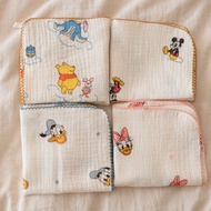 Disney Childrens Cotton Muslin Square Towel Baby Saliva Small Towel 30x30 Thin Face Sweat Handkerchi