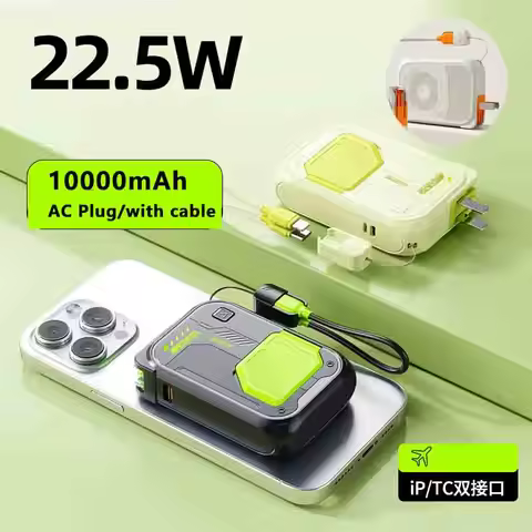 20000mAh Portable Power Bank Wireless Magnetic Power Bank with USB C Cable Fast Charging External Ba