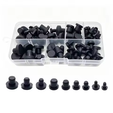 Durable-Silicone Rubber Hole Plugs-90 Pcs- Round Stopper Plugs In 9 Sizes 3.5 To 9.5 Mm For Bottles,