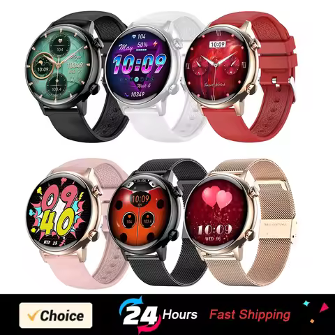 HK39 Smart Watch Women Small With Whatsapp IP68 Waterproof AMOLED 360*360 HD Screen Blood Pressure A