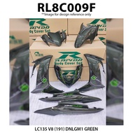 RAPIDO COVER SET CUSTOM LC135 FI V8 HIJAU LUMUT 2023