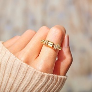 Anxiety Ring Graduation Gift Copper Micro-Inlaid Colorful Zirconium Jewelry Pit Decompression Anxiet