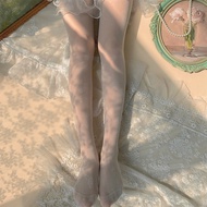 French Gentle Flower Pantyhose - Ultra-Thin 20D Retro Style