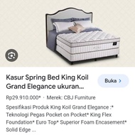 KASUR KING KOIL GRAND ELEGANT 200 X 200 ( bekas/ preloved / second) 