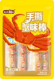 Salted Crustacean Snack Leisure Food Hand-Torn Instant Seafood Crab Stick Ready-To-Eat Crayfish Stic