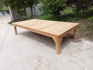 Win888- เตียงไม้สัก เตียงไม้100×200×45ซม. มี3สี(งานดิบไม่ทำสี/สีใสโชว์ลายไม้/สีย้อมน้ำตาลส้ม) มี2แบบ