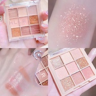 9 Colors Eyeshadow Palette Color Matte Sequins Eyeshadow Palette Long-lasting Pigmented Eyeshadow