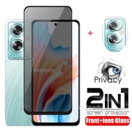 2in1 Privacy Tempered Glass For OPPO A79 5G 2023 Screen Protector Full Cover Camera Lens For OPPOA79
