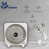 Miyoshi Box Fan 9 Inch 9" Square Table Fan/ Free 2D Character Stickers Pink White/ (G)