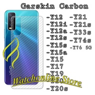 Back Carbon Sticker VIVO Y15s Y15a Y15 Y17 Y19 Y21 Y21s Y33s Y31s Y53s Y74s Y12 Y12s Y12a Y12i Y15 Y