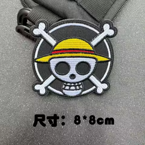 Anime One Piece Embroidered Velcro Cartoon Tuffy Chopper Zoro Badge Morale Badge DIY Clothes Backpac