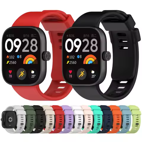 Official Silicone Strap for Xiaomi Redmi Watch 4 Repacement Band Bracelet for Redmi Watch 4 Soft TPU
