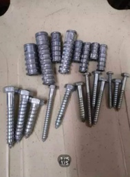 expansion lug w/ screw bolt sold per set (1 lug 1screw) ; 1/4" , 5/16" , 3/8" , 1/2" short and long type available