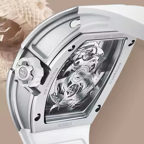 BONEST GATTI Watch for Men Year Of The Dragon Gift Boyfriend German Watch Man Automatic Watch Skelet