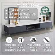Tv Console Nordic TV Cabinet Simple Living Room Floor Cabinet Tv Console Cabinet Small House Tempered Glass