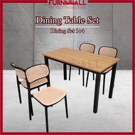 Furnimall 1+4 Dining Table Set/Meja Makan/Restaurant Dining Set/Cafe table/Meja kafe 餐桌椅