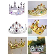 Plastic Crown Diamond Graduation Princess Prince King Queen Tiara Crown