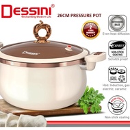 DESSINI ITALY 26cm Pressure Cooker Casserole Induction Non Stick Aluminum Pot Periuk