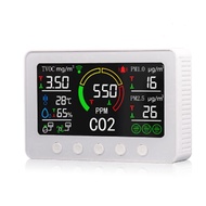 Tuya WiFi Co2 Sensor 6 in 1 Smart Air Quality Sensor Temperature Humidity Detector Color Screen Disp