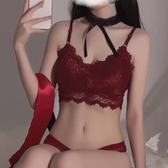 Qr1133 2-Piece Lingerie with Thin Foam Pad - Sexy Thin Lace Lingerie @lingerie.sm.toys [FIRE+COVERED