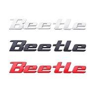 3D Metal logo Sticker Beetle Emblem Badge Chrome Black Red Letter Decal For Volkswagen VW Beetle Rea