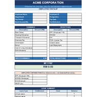 Payroll Software Payslip & Employee Database (SPREADSHEET)
