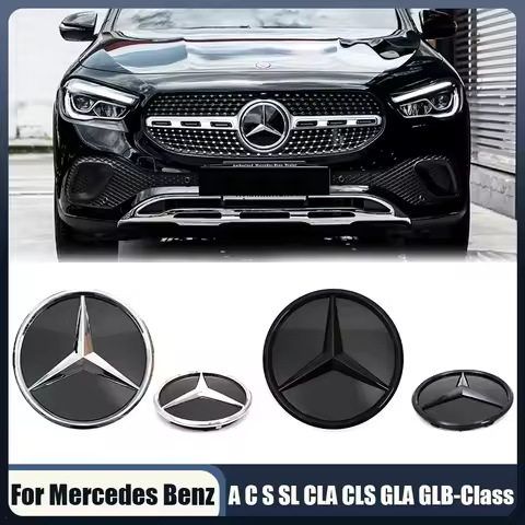 Front Grill Mirror Emblem 3D Star Logo For MercedesW177 W205 W217 R231 W118 C257 H247 X247 2020-2023