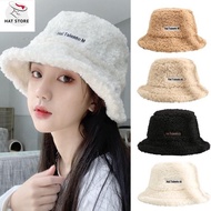Fleece Bucket Hat (Hai TM) Korean style soft fleece hat (HATSTORE)