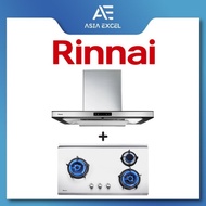 RINNAI RH-C91A-SSVR 90CM CHIMNEY HOOD WITH TOUCH CONTROL + RINNAI RB-93TS 3 BURNER HYPER FLAME STAINLESS STEEL BUILT-IN
