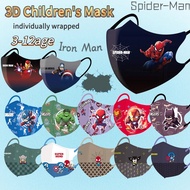 50 pcs 3D children's mask cartoon boy superman mask Marvel mask Spiderman mask 3D three-dimensional 