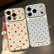 Casing For Samsung S25 S26 S24 S23 S22 S21 Ultra F17 Cute solid color polka dot cartoon couple anti 