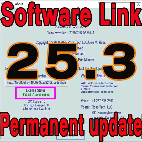 Latest versi UPDATE SOFTWARE VAG-COM VCDS vagcom 2025 OBD2 Scanner HEX V2 Cable vcds polski Multilin