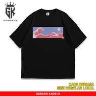 GUDANG KAOS YB LABS 2 - NIGHT - GREAT WAVE TSHIRT - KAOS VIRAL - KAOS REZA ARAP - BAJU DISTRO COMBED