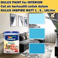 ICI DULUX INSPIRE INTERIOR MATT 1 , 5 & 18 Liter Alice Blue / Amsterdam / Indian Bead