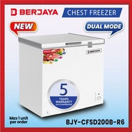 Berjaya Premium 160L Dual Chest Freezer BJY-CFSD200B-R6 (White) 5 YEARS Compressor warranty