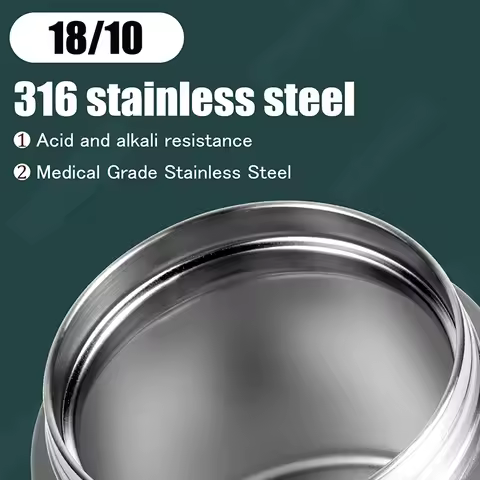 FEIJIAN Food Thermos Vacuum Lunch Box 316 Stainless Steel Lunch Container 750ML Free Spoon