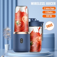 Juicer Cup mini Mixer Juice Mixer 6 Blades Household USB Charging Portable Wireless Juice Juicer