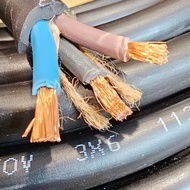 Power AC Audio Cable 450/750V OFC 3x6 sqmm Or 3/10AWG Cut For Sale 1.5 Meters