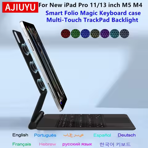 Backlight Magic Keyboard Case for iPad Pro 11 13 inch M5 2025 iPad Pro M5 M4 13 11''Smart Multi-Touc