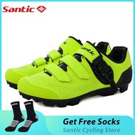 Santic Cycling Mountain Locking Shoes Men Bike Power Outdoor Sports MTB Adult Comfortable Casual Sneakers Bike Shoes Unisex