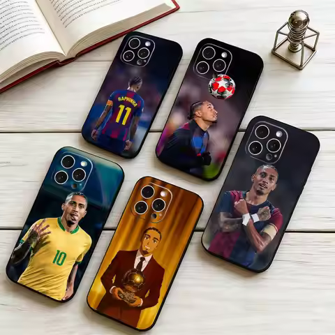 Football R-Raphinha Sports Phone Case For iPhone 17, 16,15,14,13,12,11 Plus,Pro Max, Others Soft Bla