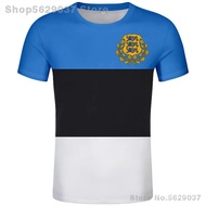 ESTONIA t shirt diy percuma custom made nama nombor est t-shirt bendera negara ee estonian cetak fot
