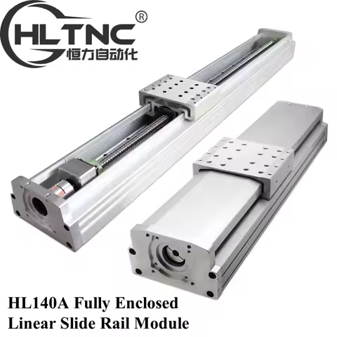 HLTNC HL140A Fully Enclosed Linear Slide Rail Module 150-1500mm Heavy Duty C7 Ball Screw Actuator wi