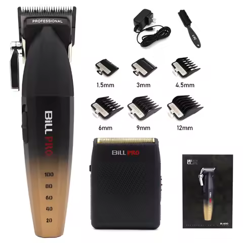 BiLL PRO BL-600 BL-400 Professional Hair Clipper for Men LED Hair Cutting Machine Cordless Hair Trim