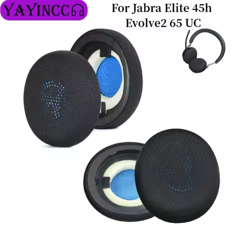 Breathable football net Ear Pads For Jabra Elite 45h Evolve2 65 UC Headphones Replacement Soft Foam 